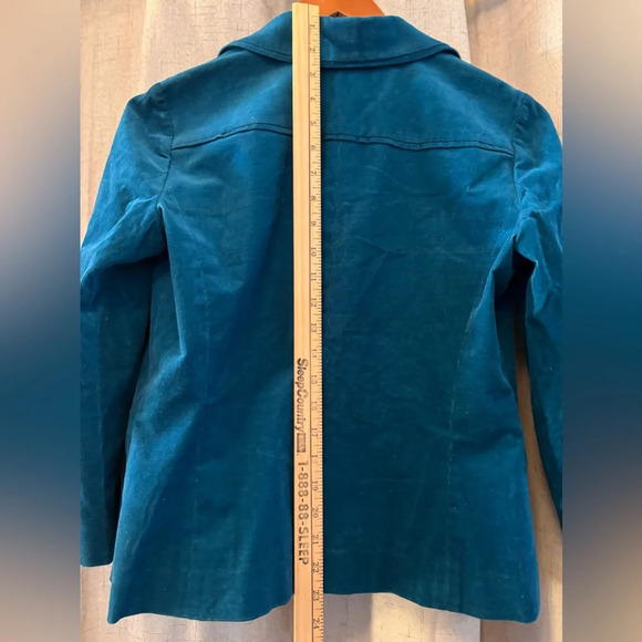 Halogen Blazer Size M Fine Corduroy Woman’s, 3 button front. Teal. Well made. - Picture 11 of 14